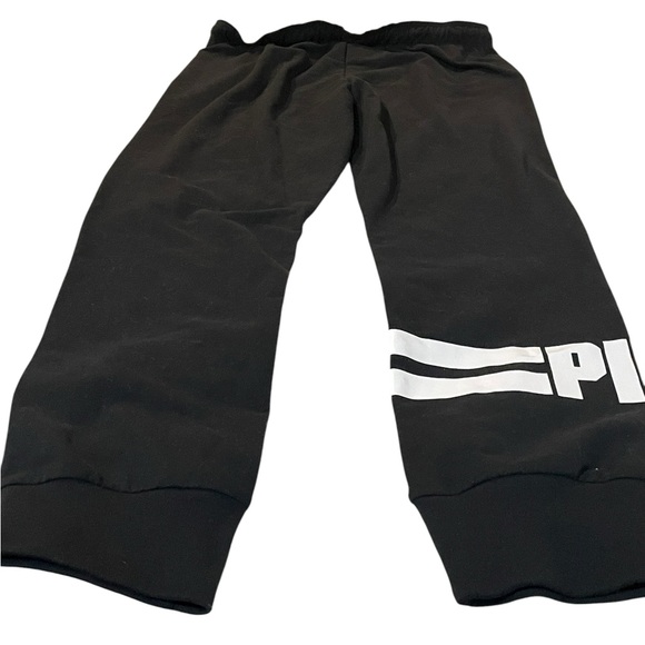 PINK Victoria's Secret Black Gym Pants with White Accents - Picture 2 of 5